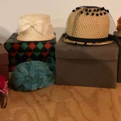 Vintage hat lot elegant and timeless styles with hat boxes