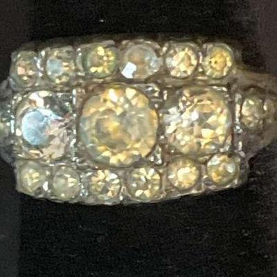 Sterling silver multi stone ring