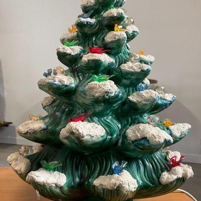 Vintage ceramic christmas tree light