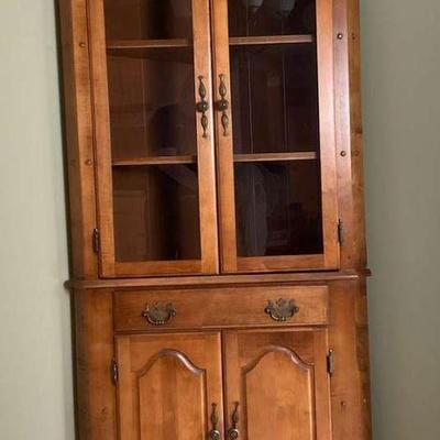 Maple corner cabinet
