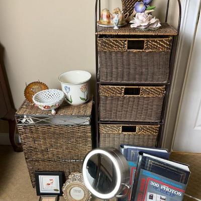 Nippon tiny tea set collectables wicker storage