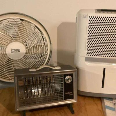 Vintage home comfort bundle fan heater, and dehumidifier