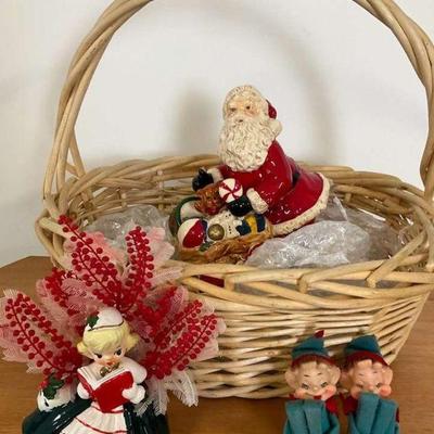 Vintage christmas figurines decor lot