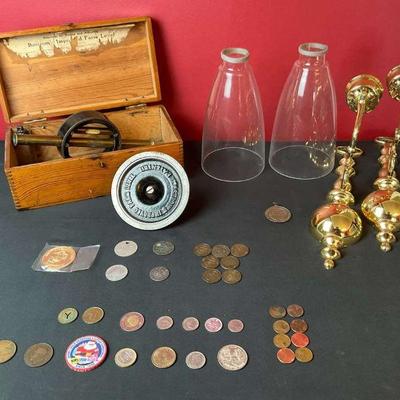 Vintage assorted collectibles and coins