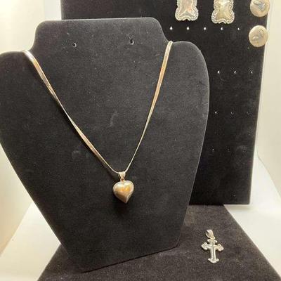 Sterling silver and mixed metal jewelry lot