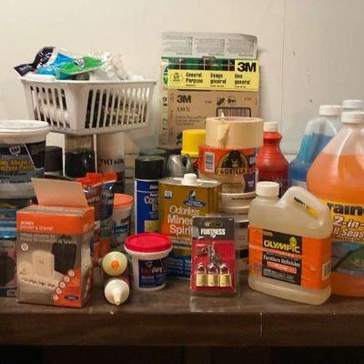 Large lot of home improvement and automotive supplies