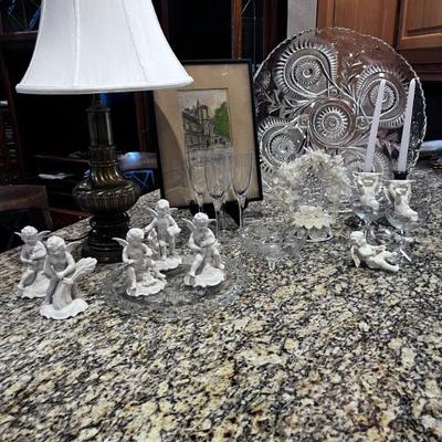 EX =LARGE CRYSTAL SERVING PLATTER