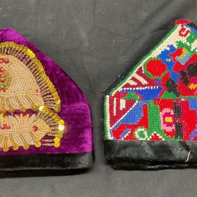 Lot 2 Beaded & Embroidered Children’s Hats

