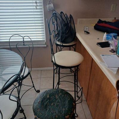 Iron bar stool