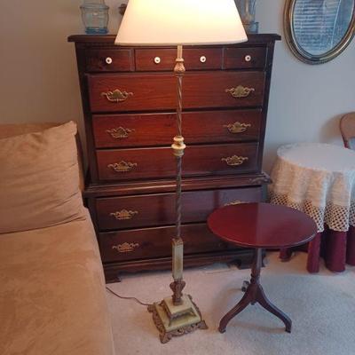 Mahogany chest on chest