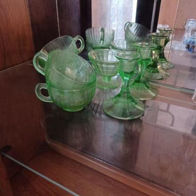Green depression ware