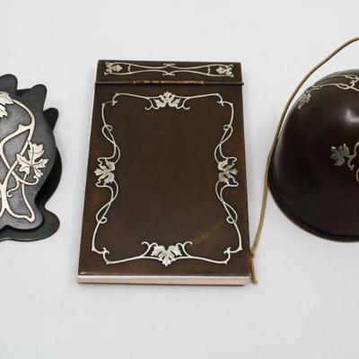 Heintz  Art Metal Shop Overlay Desk Set
