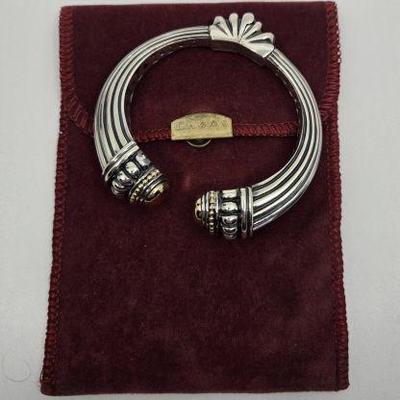 Lagos Cavier 18K & Sterling Designer Cuff
