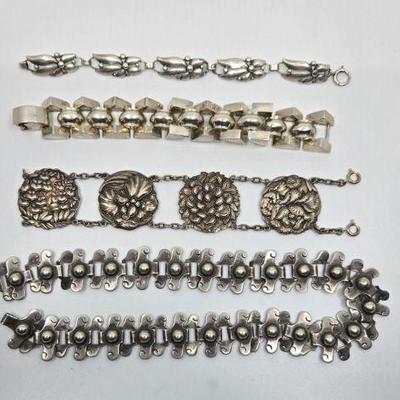 Mid-Century Sterling Silver Jewelry Grouping
