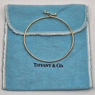 Tiffany & Co 14K & Diamond Double Hoop Bracelet