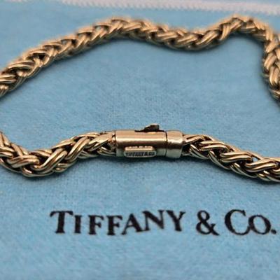 Tiffany & Co. 14K Gold Vintage Rope Chain Bracelet