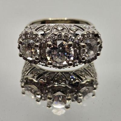 14K Ladies Diamond Cluster Ring