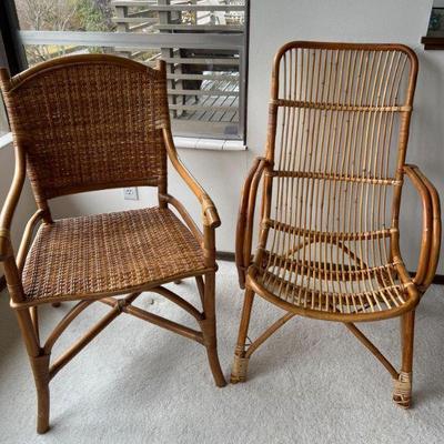 Albini Style Bamboo Chair & Bamboo Rattan Chair