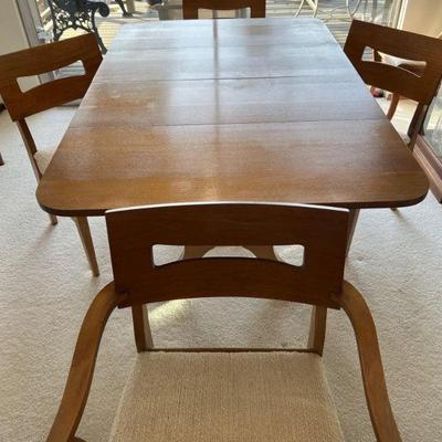 Heywood Wakefield Style Dining Table & Chairs