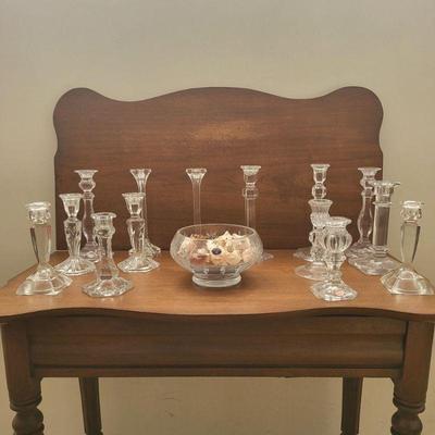 Lead Crystal & Cut Glass Candle Holder Collection Gorham, Czech, Lenox