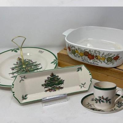 2 Qt Corningware La Marjolaine Baker & Spode "Cookies for Santa"