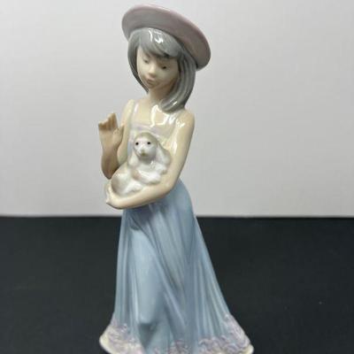 Lladro Spain “Pam with Puppy” 5645 Figure Box