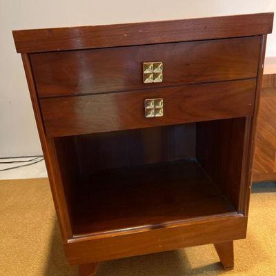 Paul Evans Style Dark Wood End Table