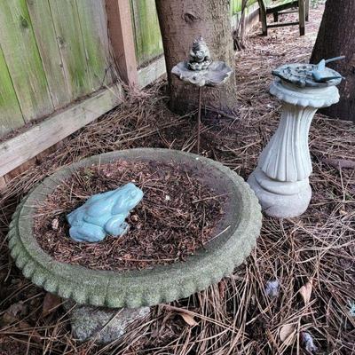 Cement Birdbath Bowl and More