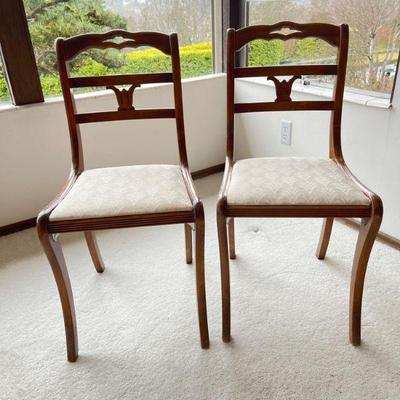 Pair of Vintage Duncan Phyfe? Dining Chairs