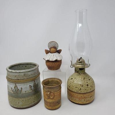 Kampu Pottery Angel, Hurricane Lamp & More