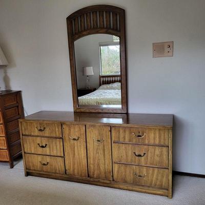 Dixie Citation Mid Century Dresser and Detachable Mirror