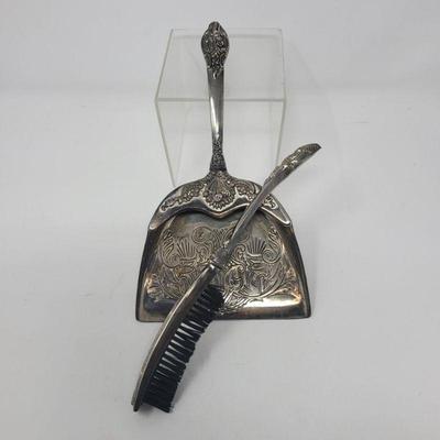 Vintage Godinger Baroque Silver Silent Butler Set