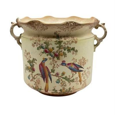 Lot 166  
Crown Ducal Blush Ivory Jardiniere, C. 1910s