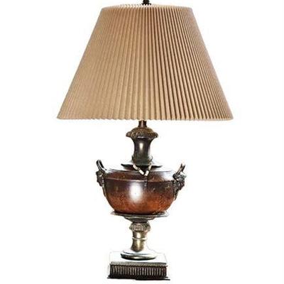 Lot 073   
Frederick Cooper Urn Shaped Brass and Wood Lamp, Vintage