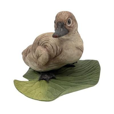 Lot 010   
Boehm "Cygnet Olor" Porcelain Baby Swan on Lily Pad Figurine