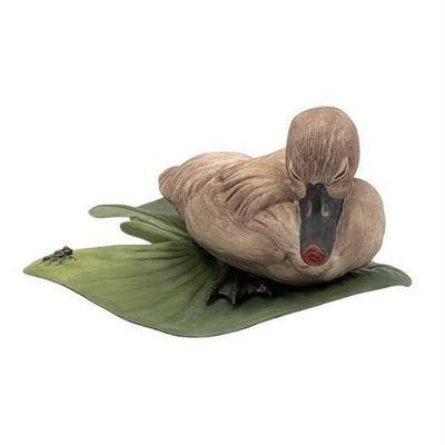 Lot 009   
Boehm "Cygnet" Baby Swan on Lily Pad Porcelain Figurine