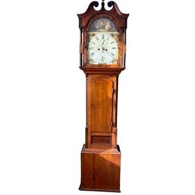 Lot 005  
1790 Early American Oak Long Case Clock 8 Day