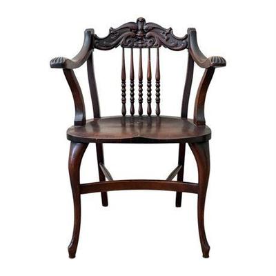 Lot 092  
Green Man Arm Chair, Antique