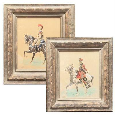 Lot 265-1   
Eugène Pechaubes Signed Military Lithographs