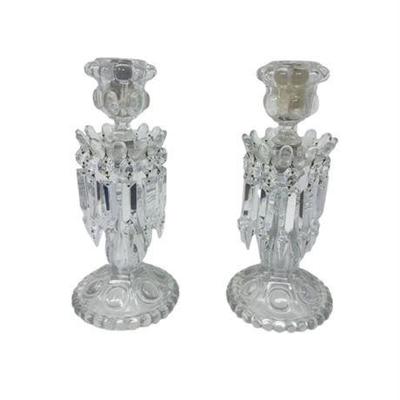 Lot 025-010   
Baccarat Crystal Lusters Candlesticks