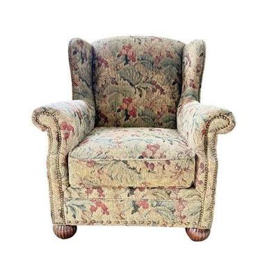 Lot 050-271  
Norwalk Furniture Club Armchair Floral Upholstery