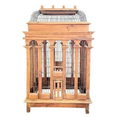 Lot 050-277 
Antique Wood and Wire Bird Cage