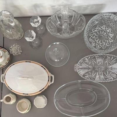 Glass serving dishes