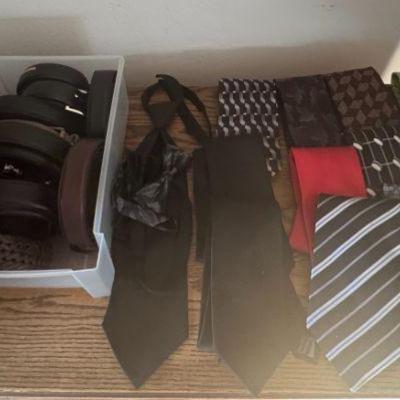Men s ties, belts & tie rack