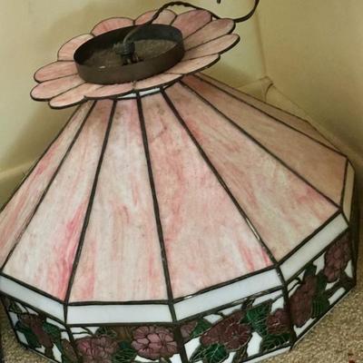 Stained glass swag lamp
