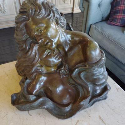 ALICE RIORDAN bronze statue of mother and child