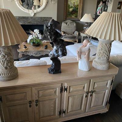Bleached-Oak cupboard cabinet.
