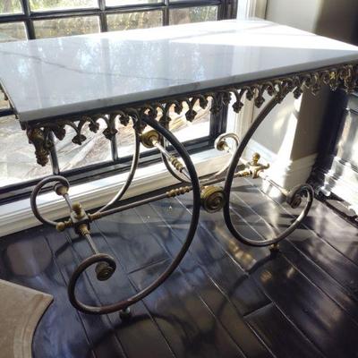 French influence.  Stone top pastry table
39 x 29.5 x 21.75