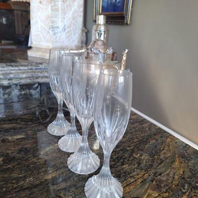 BACCARAT set of 4 chanpagne flutes