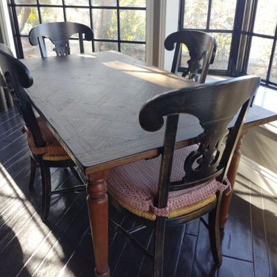 Parquet table w/ 4 chairs